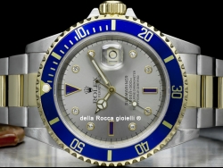 Rolex Submariner Date Sultan Grey Dial Diamonds Sapphires 16613